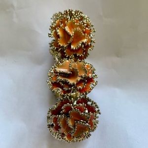 Orange Floral Bracelet